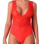 Body dos nu décolleté V en dentelle raffinée — packaging fournisseur