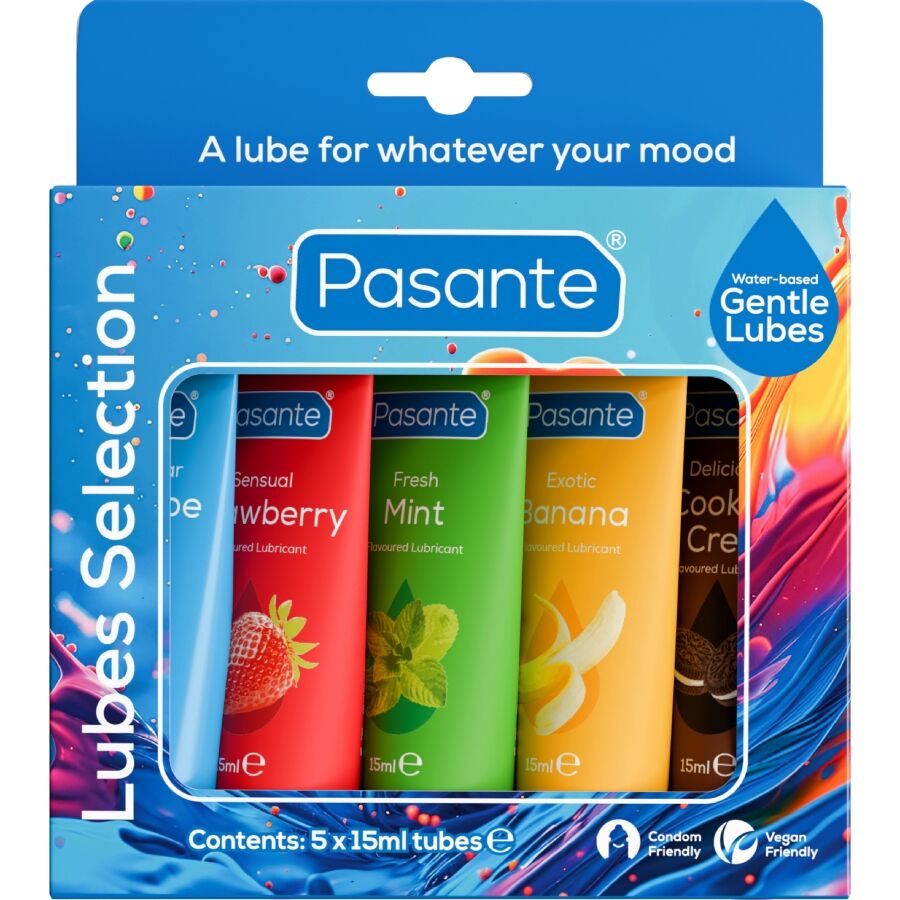Coffret de lubrifiants gourmands saveurs assorties — détail produit
