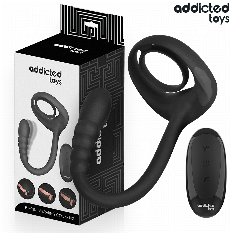 Anneau vibrant double moteur pénis et point P avec télécomma — vue principale