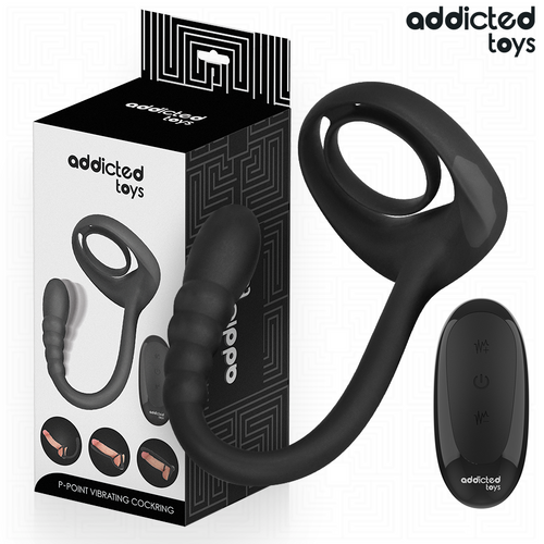 Anneau vibrant double moteur pénis et point P avec télécomma — vue principale