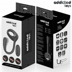 Anneau vibrant double moteur pénis et point P avec télécomma — vue de profil