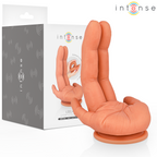 Emballage Intense Leela à côté du stimulateur à deux doigts, mentions insérable 126 mm et diamètre 45 mm