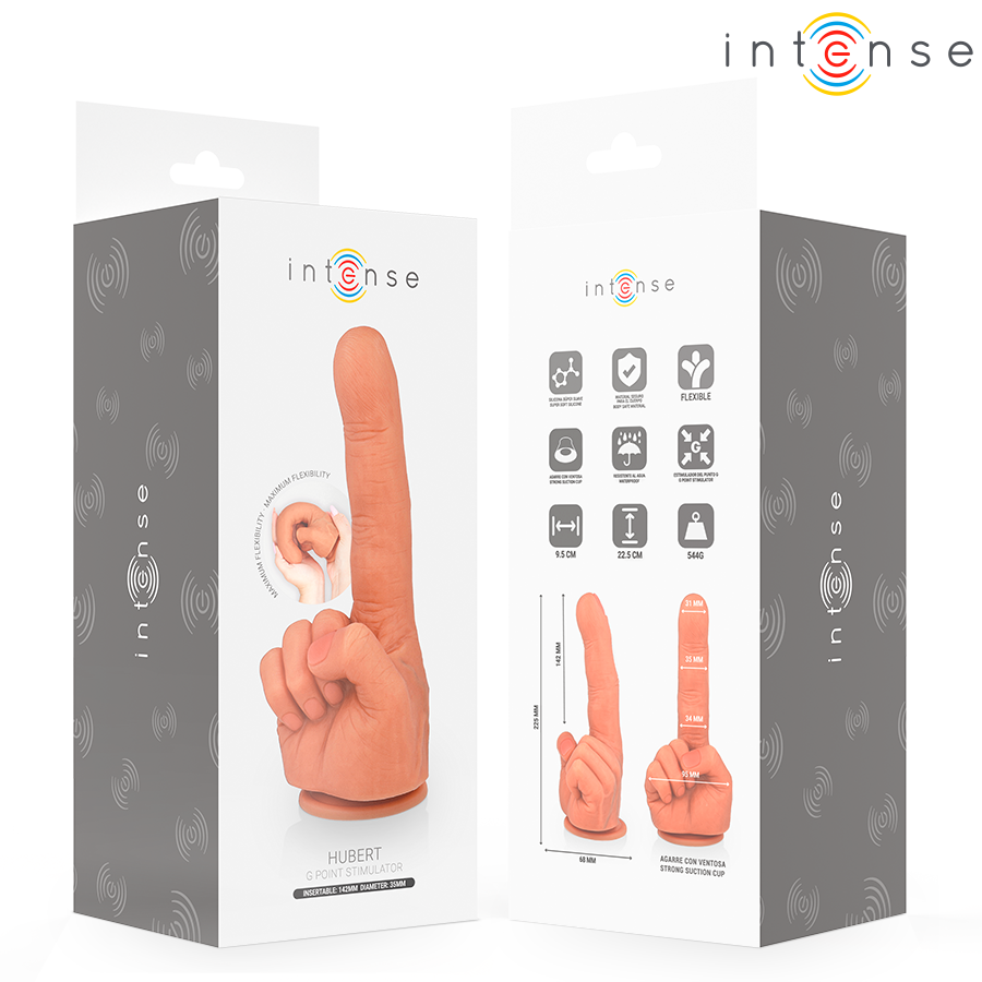 Emballage Intense Hubert, recto et verso avec pictogrammes silicone, ventouse, étanche et flexible, 544 g