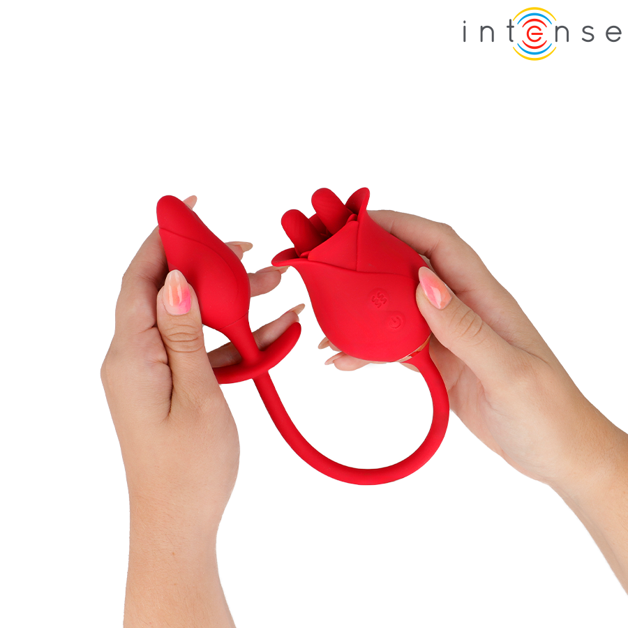 Double stimulateur clitoris Melanie à langue zigzag — détail produit