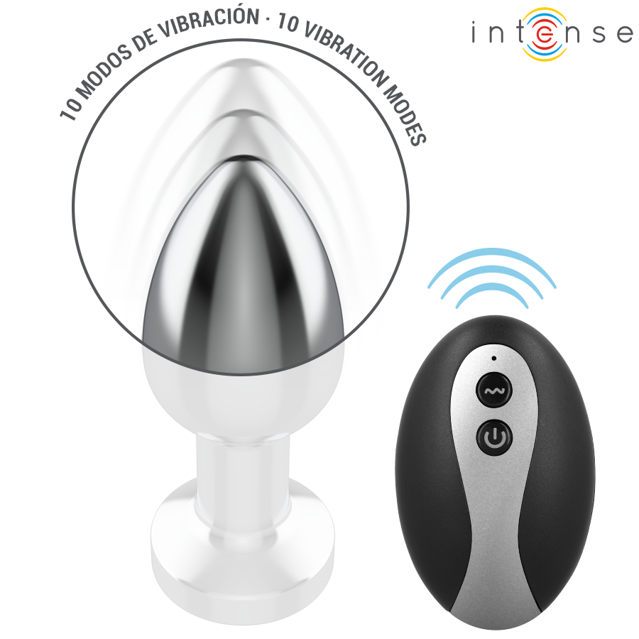 Plug anal Intense métal et télécommande, 10 modes de vibration.