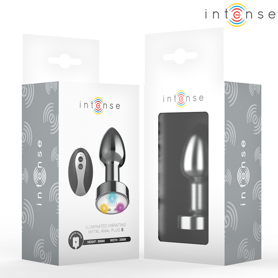 Packaging du plug anal Intense métal LED télécommandé.