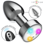Plug anal Intense en métal avec LED multicolores et télécommande.