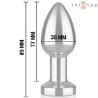 Dimensions du plug anal Intense métal LED taille M.