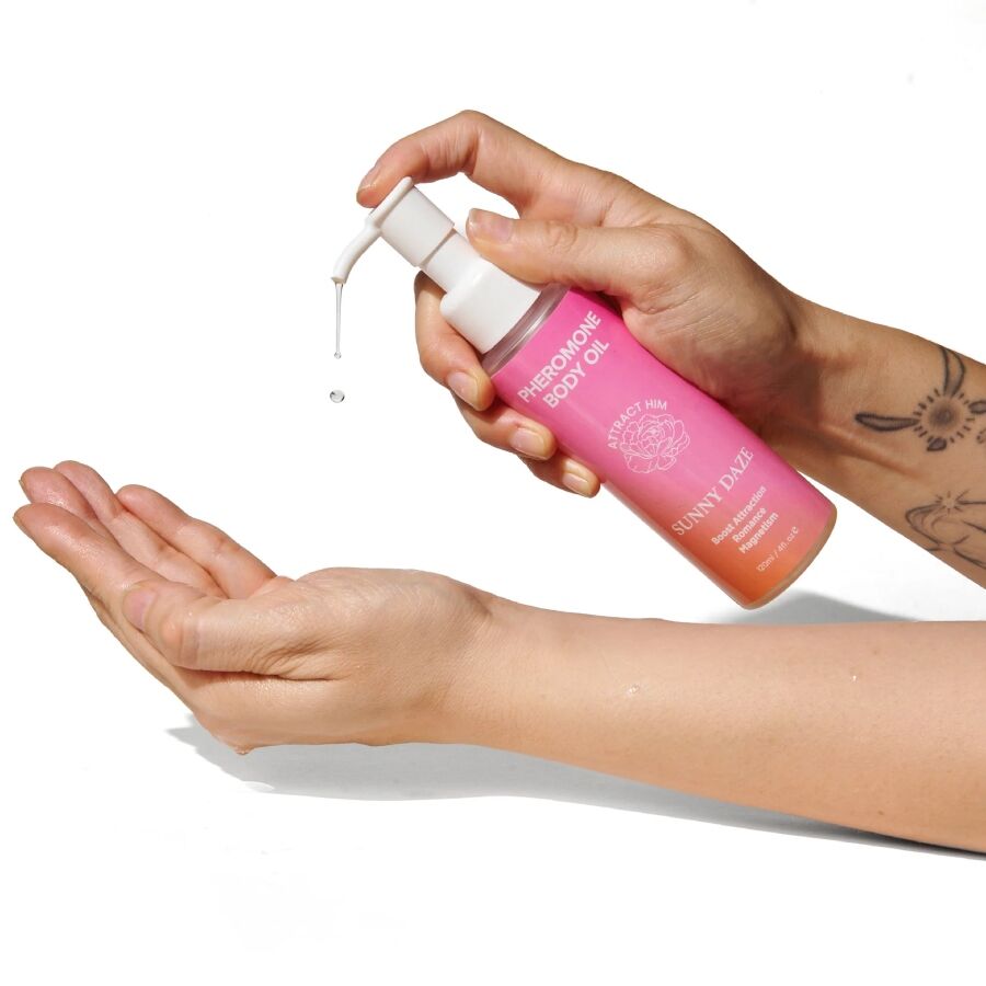 Huile corporelle aux phéromones agrumes 120 ml — détail produit