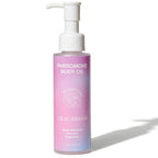 Huile corporelle aux phéromones vanille musc Lilac Dream 120 ml, flacon pompe degrade rose violet Pheromone Body Oil, soin nourrissant parfume longue tenue Eye Of Love.