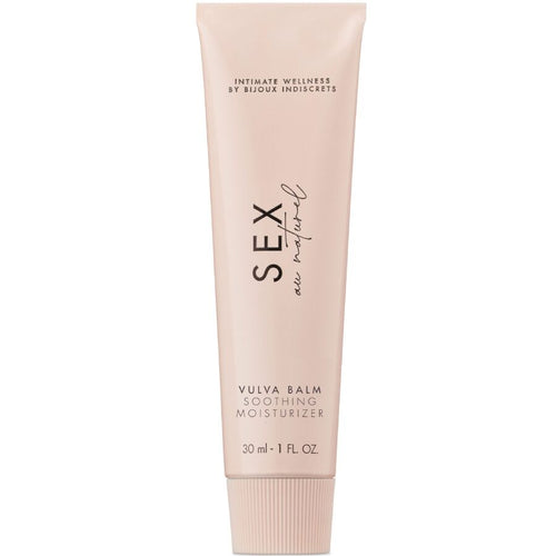 Tube rose du baume vulvaire Vulva Balm Sex au Naturel Bijoux Indiscrets, 30 ml, soin hydratant et apaisant pour la zone intime, packaging epure intimate wellness