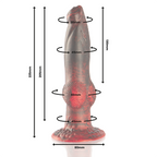 Gode vibrant Prometheus silicone télécommande rechargeable — vue de profil