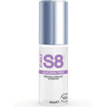 Flacon pompe S8 Glycerin Free 50 ml de face, lubrifiant base eau sans glycerine pour peaux sensibles, etiquette violette, inodore et facile a rincer.