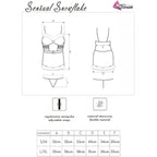 Ensemble lingerie de Noël chemise culotte et bandeau — finition matière