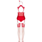 Ensemble body de Noël avec bas et bandeau assortis — détail base