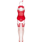 Ensemble body de Noël avec bas et bandeau assortis — comparatif dimensionnel