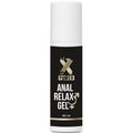 Flacon noir du gel detente anal Xpower 60 ml base eau, vue de face, texture onctueuse anesthesiante pour accompagner le jeu anal en douceur, compatible preservatifs