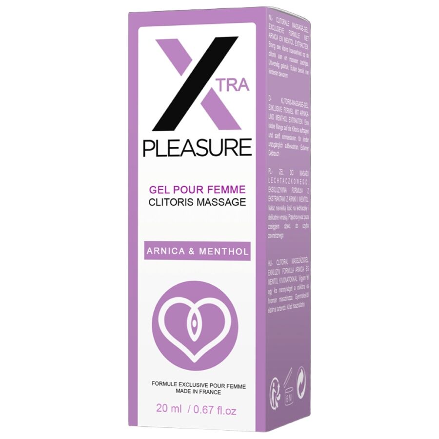 Gel de massage stimulant pour le clitoris menthol arnica — vue de profil