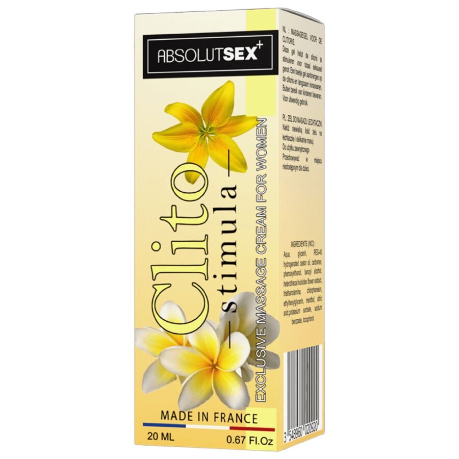 Gel stimulant pour le clitoris usage externe — vue de profil