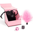 Coffret de jeux coquins pour couple dés et balle vibrante — vue de profil