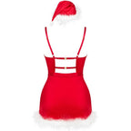 Ensemble de Noël Agethe chemise string et bonnet — détail texture surface