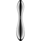 Gode acier inoxydable double texture extrémités variées — vue de dos