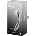 Gode acier inoxydable double texture extrémités variées — détail texture surface