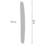 Schema technique du double gode realiste : 40 cm de longueur et 4 cm de diametre, contour gris a deux extremites phalliques, tige flexible pour double penetration.