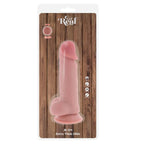 Boite Get Real Toy Joy du dildo extra epais 31 cm a testicules, packaging bois illustrant le gode chair realiste a gland et ventouse, gamme silicone double densite.