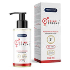 Flacon pompe et boîte du Fisting Strong côte à côte, gel lubrifiant anal 150 ml