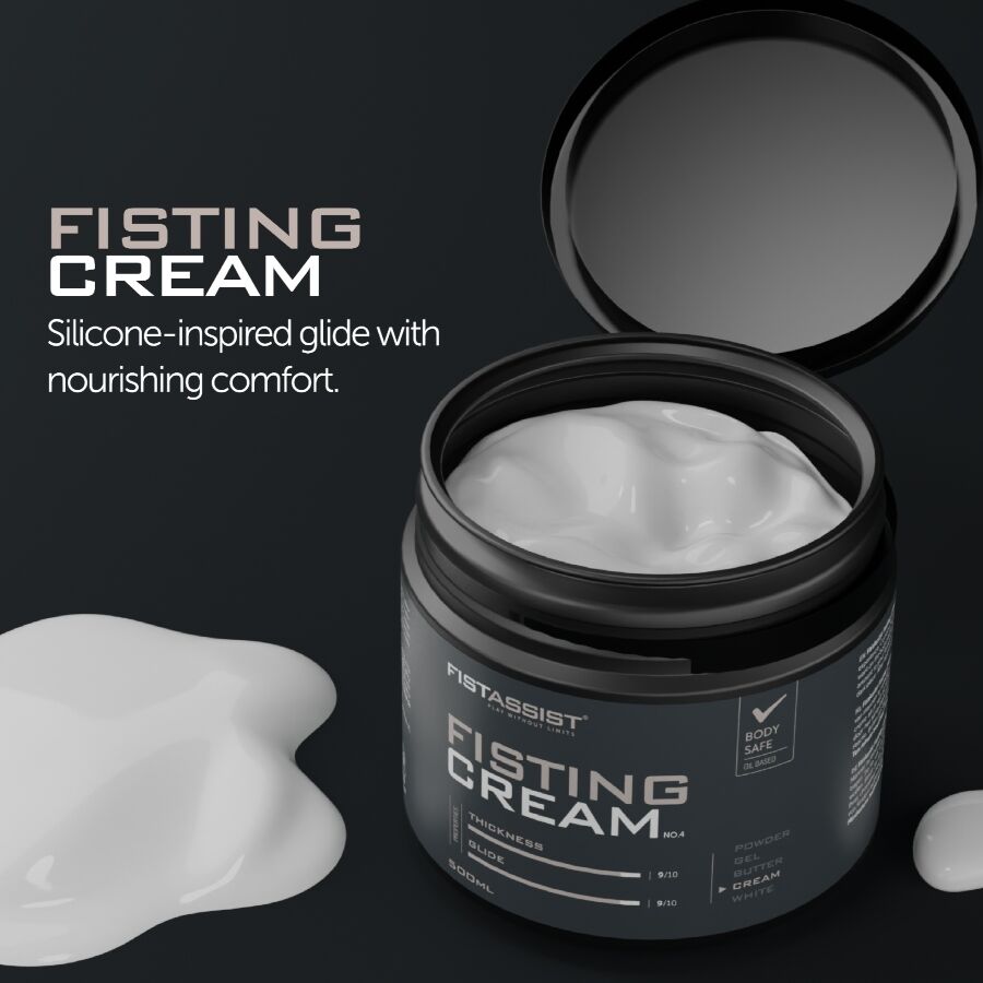Crème lubrifiante onctueuse base eau Fist Assist — vue de profil