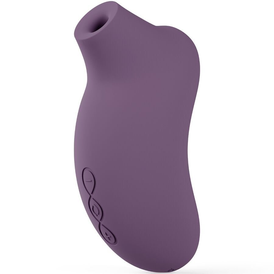 Stimulateur clitoridien sonique Sona 3 Cruise violet vu de dos, coque galbee lisse en silicone et petit embout creux, masseur Lelo etanche rechargeable.