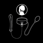 Collier de soumission gonflable avec chaîne — vue de profil