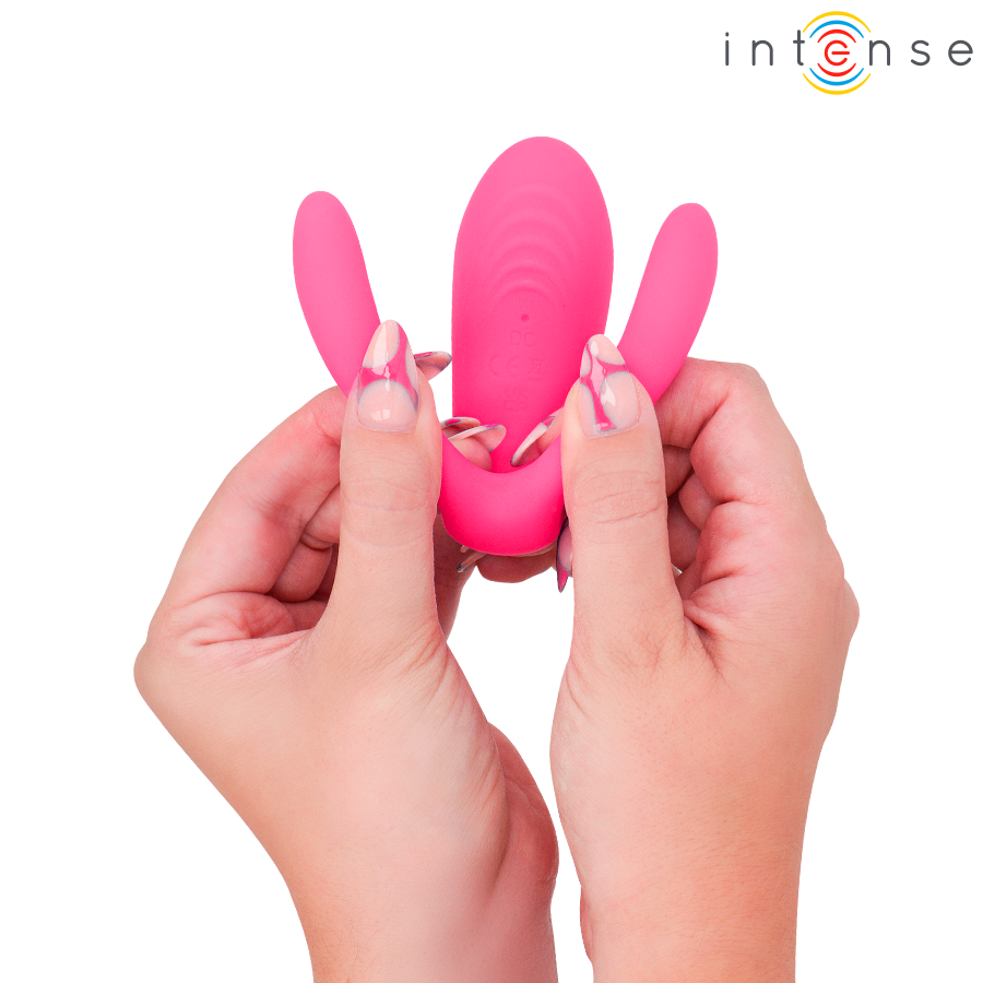 Double vibrateur à pince flexible avec télécommande — vue de profil