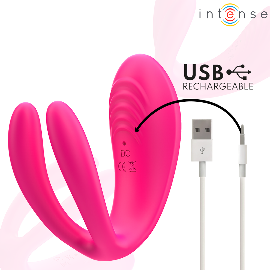 Double vibrateur à pince flexible avec télécommande — vue de dos