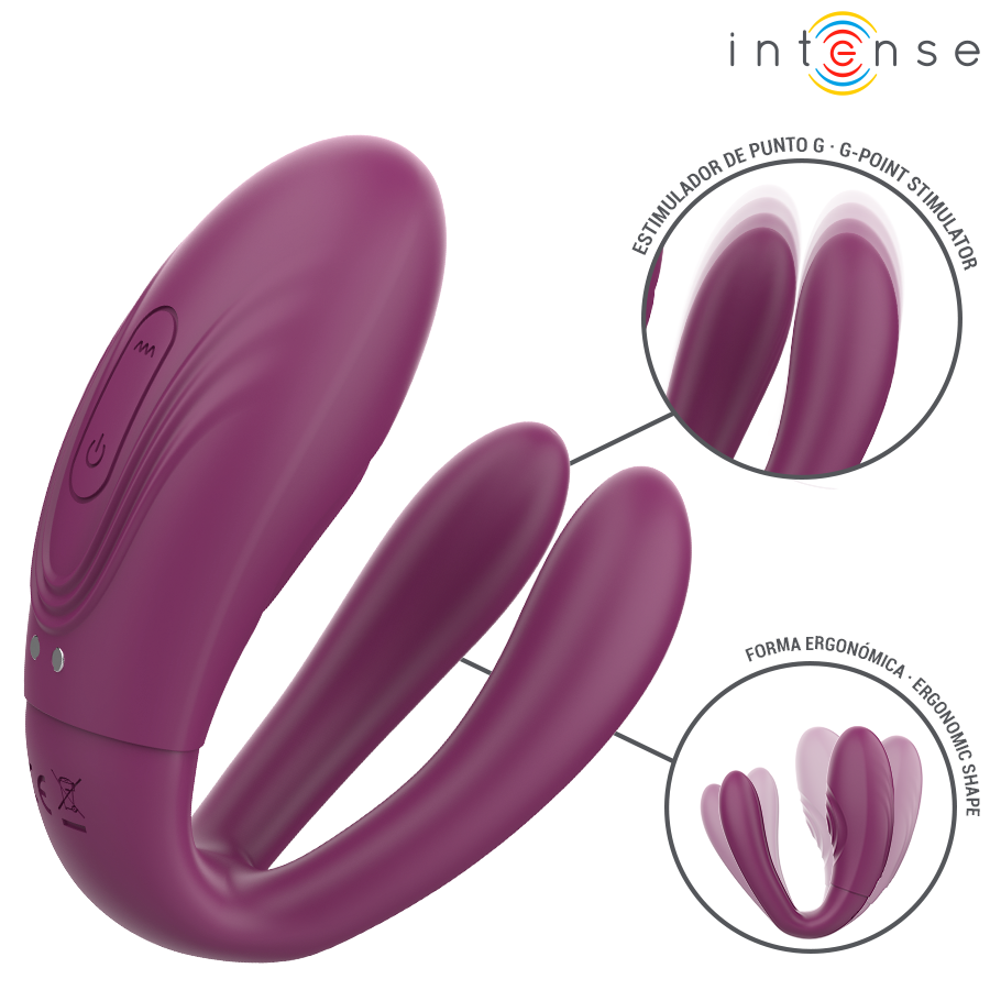 Sandra Prune — stimulateur flexible en silicone vu de près.