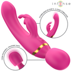 Vibromasseur lapin et baguette deux-en-un — vue de profil