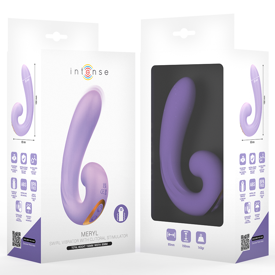 Stimulateur clitoris et point G double moteur — vue de dos