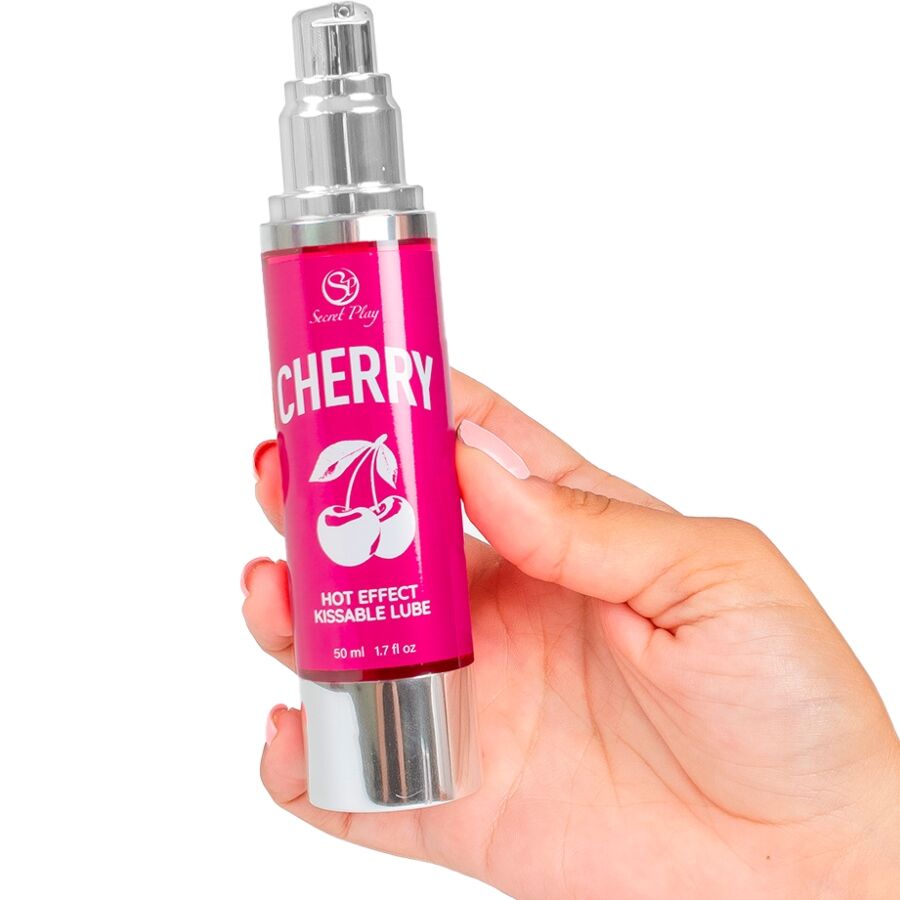 Lubrifiant et huile chauffants 2 en 1 cerise 50 ml — détail produit