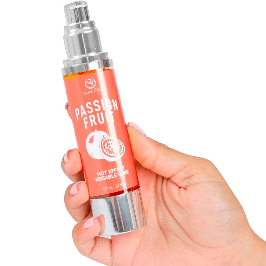 Huile de massage et lubrifiant chauffant fruit de la passion — détail produit