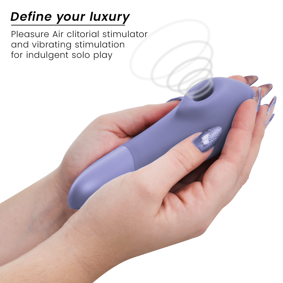 Stimulateur clitoridien 2 en 1 ondes d'air et vibration — vue de profil