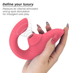 Vibromasseur lapin double stimulation point G et clitoris — vue de profil