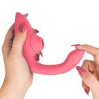 Vibromasseur lapin double stimulation point G et clitoris — vue de dos
