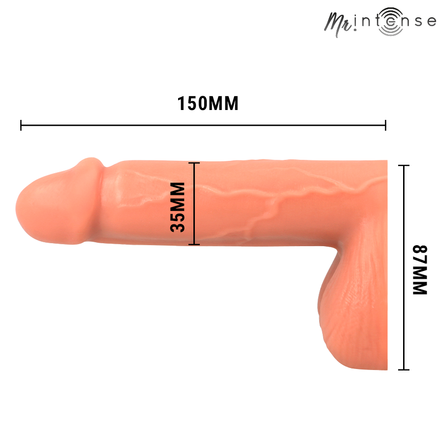 Packer réaliste taille M, vue de profil avec cotes 150 mm de longueur et 87 mm de hauteur