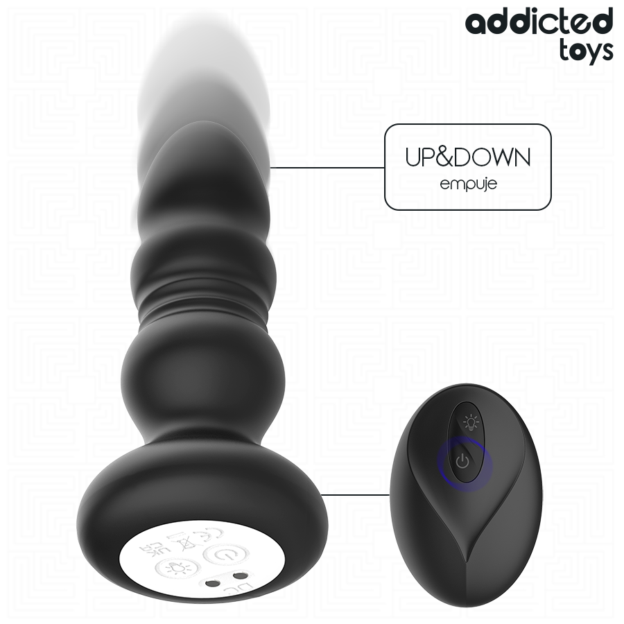 Plug anal rotatif et vibrant télécommandé — vue de profil
