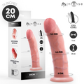 Boite Min Intense et gode realiste de 20 cm en TPR, peau imitee avec gland et relief veineux, base ventouse puissante, materiau super flexible