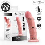 Boite Min Intense et gode realiste de 16,5 cm en TPR, peau imitee avec gland et relief veineux, base ventouse puissante, materiau super flexible