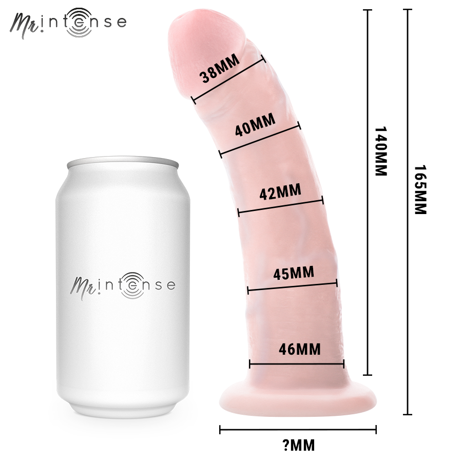 Gode réaliste ultra-doux toucher peau avec ventouse — vue rapprochée
