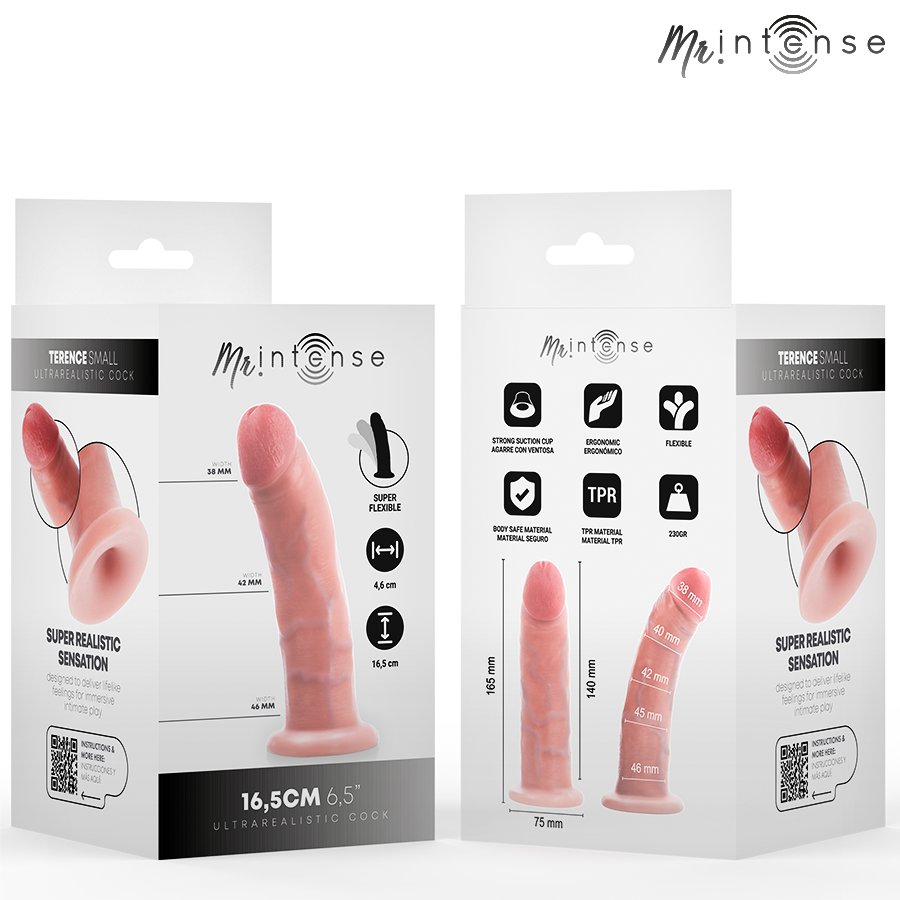 Gode réaliste ultra-doux toucher peau avec ventouse — vue de dos