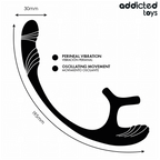 Plug anal vibrant avec anneau et stimulateur de testicules — détail texture surface